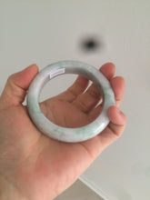 Load image into Gallery viewer, 56.5mm certified Type A 100% Natural green/white chubby Jadeite Jade bangle AF1-4612
