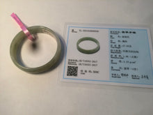 Load image into Gallery viewer, 52.9mm certificated Type A 100% Natural green gray Jadeite Jade bangle Y122-9555
