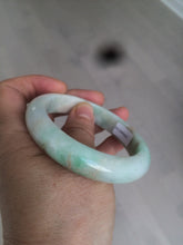 Load image into Gallery viewer, 54.6mm certified 100% natural Type A sunny green/white/brown jadeite jade bangle AH61-3333
