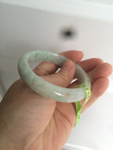 Load image into Gallery viewer, 53mm certificated Type A 100% Natural light green/yellow/purple Jadeite Jade bangle L106-2747
