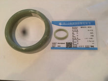 Load image into Gallery viewer, 60.8mm certified 100% Natural green/yellow nephrite Hetian Jade bangle HT48-8448
