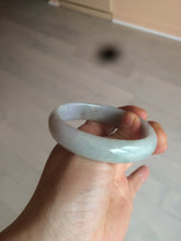 Load image into Gallery viewer, 52mm Certified 100% natural Type A light green/purple oval jadeite jade bangle N109-2828
