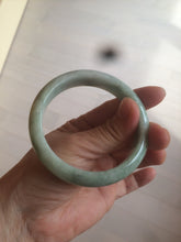 Load image into Gallery viewer, 56.4mm certified Type A 100% Natural sunny green Jadeite Jade bangle U126-2490
