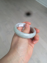 Load image into Gallery viewer, 52mm Certified 100% natural Type A light green/purple oval jadeite jade bangle N109-2828
