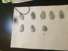 Load image into Gallery viewer, 100% natural icy watery green blue white type A jadeite jade water drop pendant necklace group E52
