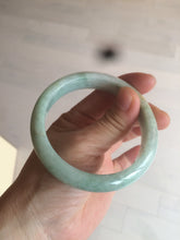 Load image into Gallery viewer, 56.4mm certified Type A 100% Natural sunny green Jadeite Jade bangle U126-2490
