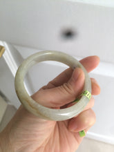 Load image into Gallery viewer, 54.7mm certified 100% natural type yellow/green jadeite jade bangle Z92-8520
