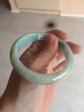 Load image into Gallery viewer, 56.4mm certified Type A 100% Natural sunny green Jadeite Jade bangle U126-2490
