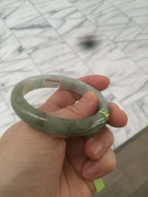 Load image into Gallery viewer, 50.5mm Certified Type A 100% Natural dark green oval Jadeite Jade bangle AE29-3075
