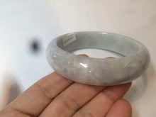 Load image into Gallery viewer, 57.6mm certified type A 100% Natural green white jadeite jade bangle K93-1031
