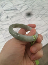 Load image into Gallery viewer, 50.5mm Certified Type A 100% Natural dark green oval Jadeite Jade bangle AE29-3075
