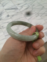 Load image into Gallery viewer, 50.5mm Certified Type A 100% Natural dark green oval Jadeite Jade bangle AE29-3075
