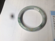 Load image into Gallery viewer, 58.5mm Certified Type A 100% Natural light green/purple jadeite jade bangle U128-9906
