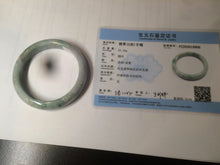 Load image into Gallery viewer, 58.5mm Certified Type A 100% Natural light green/purple jadeite jade bangle U128-9906
