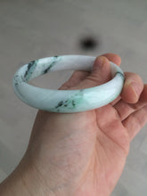 Load image into Gallery viewer, 61.3mm Certified Type A 100% Natural sunny green/white/light purple jadeite Jade bangle S45-7278
