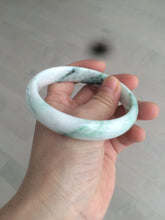 Load image into Gallery viewer, 61.3mm Certified Type A 100% Natural sunny green/white/light purple jadeite Jade bangle S45-7278
