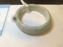 Load image into Gallery viewer, 52.9mm certificated Type A 100% Natural light green/purple/yellow spring garden Jadeite Jade bangle E61-1028
