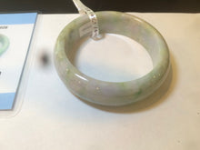 Load image into Gallery viewer, 52.9mm certificated Type A 100% Natural light green/purple/yellow spring garden Jadeite Jade bangle E61-1028
