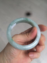 Load image into Gallery viewer, 52.5mm Certified type A 100% Natural green white Jadeite Jade bangle A77-2424
