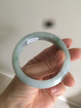 Load image into Gallery viewer, 52.5mm Certified type A 100% Natural green white Jadeite Jade bangle A77-2424
