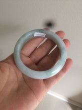 Load image into Gallery viewer, 52.5mm Certified type A 100% Natural green white Jadeite Jade bangle A77-2424
