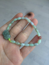 Load image into Gallery viewer, 100% natural jadeite jade 3D small PiXiu(貔貅) bracelet AC48 (Clearance item)
