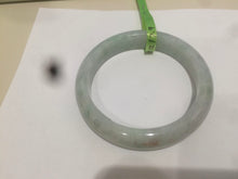 Load image into Gallery viewer, 53mm certificated Type A 100% Natural light green/yellow/purple Jadeite Jade bangle L106-2747
