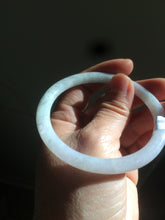 Load image into Gallery viewer, 55.7mm certified 100% natural green/white/purple round cut jadeite jade bangle E52-5262
