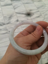 Load image into Gallery viewer, 55.7mm certified 100% natural green/white/purple round cut jadeite jade bangle E52-5262
