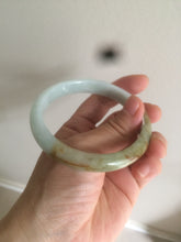 Load image into Gallery viewer, 58.5mm certificated Type A 100% Natural green/brown Jadeite Jade bangle AD60-0598
