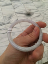 Load image into Gallery viewer, 55.7mm certified 100% natural green/white/purple round cut jadeite jade bangle E52-5262
