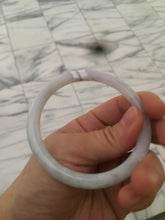 Load image into Gallery viewer, 55.7mm certified 100% natural green/white/purple round cut jadeite jade bangle E52-5262
