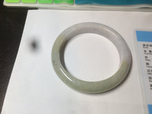 Load image into Gallery viewer, 56.5mm 100% natural certified green/white jadeite jade bangle AT39-8941
