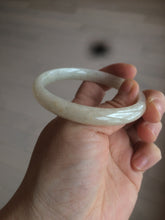 Load image into Gallery viewer, 55.5 mm Certified type A 100% Natural beige/yellow/white Jadeite bangle S43-7293
