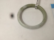 Load image into Gallery viewer, 53.7mm Certified Type A 100% Natural fresh half green half white (半山半水)oval Jadeite Jade bangle K100-5029
