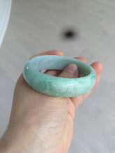 Load image into Gallery viewer, 55.4mm type A 100% Natural green Jadeite Jade bangle E67

