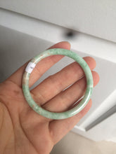 Load image into Gallery viewer, 49.7mm Certified Type A 100% Natural sunny green/red slim Jadeite Jade bangle AQ22-0186
