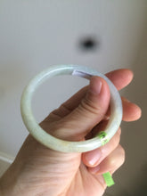 Load image into Gallery viewer, 51.5mm certified 100% natural Type A green/yellow oval jadeite jade bangle e68-8540
