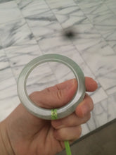 Load image into Gallery viewer, 52mm Certified Type A 100% Natural super watery green flat style Jadeite bangle L110-0036
