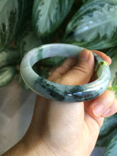 Load image into Gallery viewer, 58.8mm Certified Type A 100% Natural light green/purple jadeite jade bangle Q98-1403

