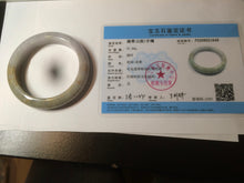 Load image into Gallery viewer, 55.7mm certified 100% natural green/brown/purple jadeite jade bangle AT44-1649
