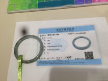 Load image into Gallery viewer, 52mm Certified Type A 100% Natural light green/gray Jadeite Jade bangle F114-7242
