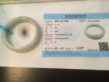 Load image into Gallery viewer, 51.8mm Certified type A 100% Natural sunny green Jadeite Jade bangle E45-0216
