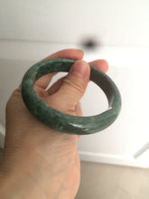 Load image into Gallery viewer, 58mm Certified Type A 100% Natural spinach green/black Jadeite Jade bangle S41-9254
