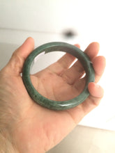 Load image into Gallery viewer, 58mm Certified Type A 100% Natural spinach green/black Jadeite Jade bangle S41-9254
