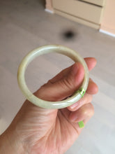 Load image into Gallery viewer, 52mm certified 100% natural Type A green/yellow oval jadeite jade bangle s39-8541
