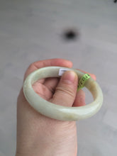 Load image into Gallery viewer, 52mm certified 100% natural Type A green/yellow oval jadeite jade bangle s39-8541
