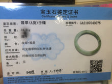 Load image into Gallery viewer, 50.5mm Certified Type A 100% Natural dark green oval Jadeite Jade bangle AE29-3075
