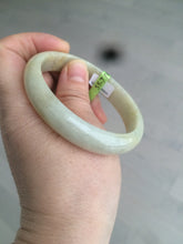 Load image into Gallery viewer, 52mm certified 100% natural Type A green/yellow oval jadeite jade bangle s39-8541
