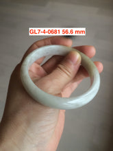 Load image into Gallery viewer, 54-62mm certified Type A 100% Natural light green white Jadeite Jade bangle GL7
